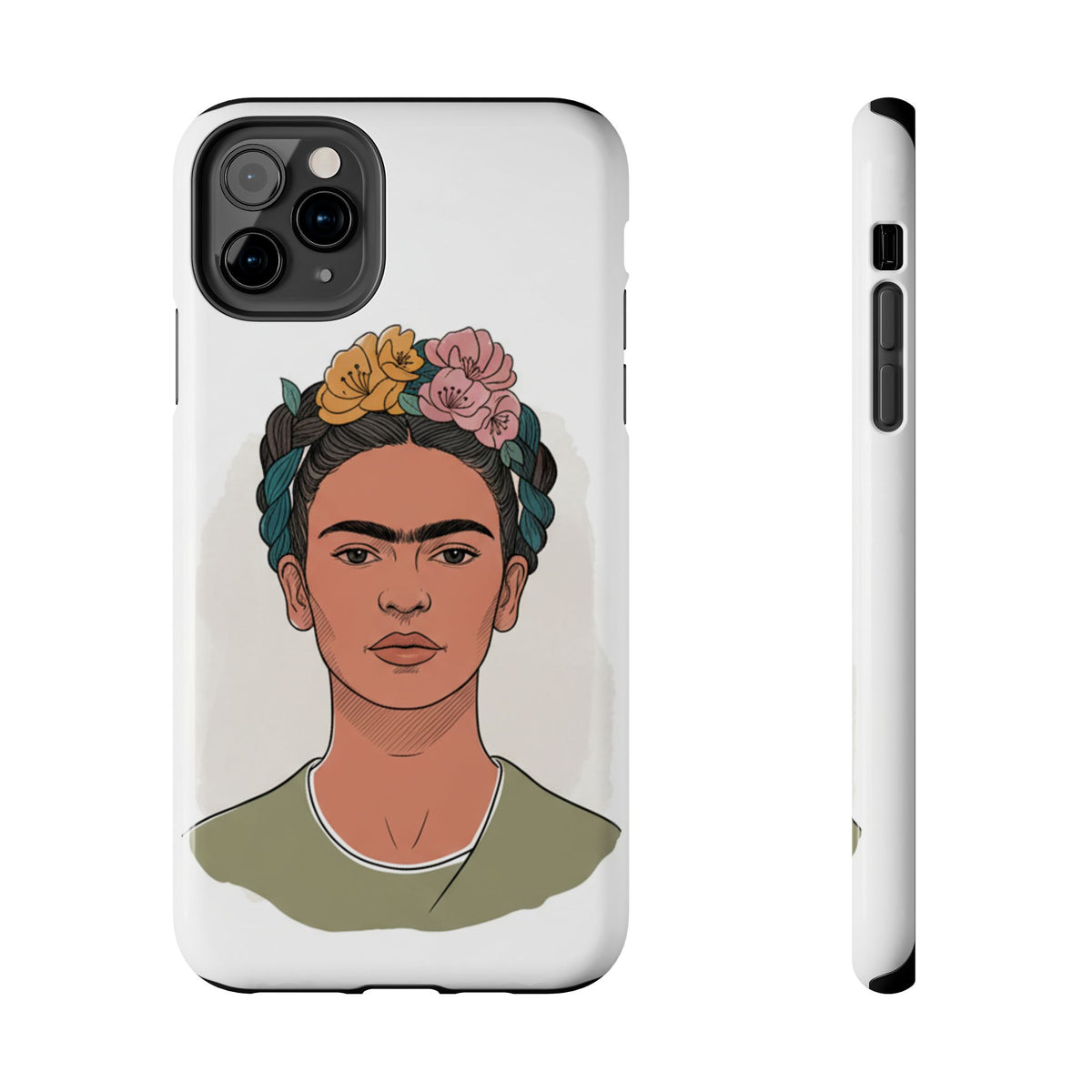 Floral Crown Portrait Phone Case | Tough Phone Case